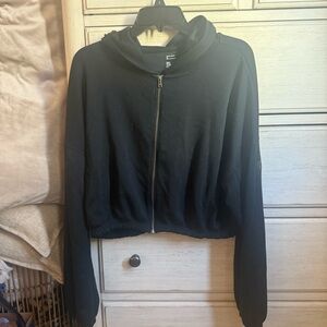 Gilly Hicks Cropped Black Hoodie